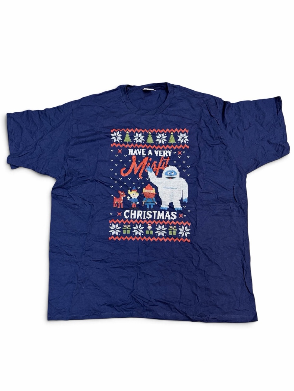 Have a Very Misfit Christmas Navy men’s Holiday T-Shirt